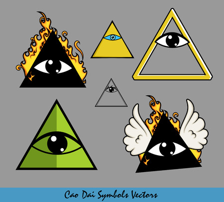 All-Seeing Eye of God Vector Symbolsのイラスト素材