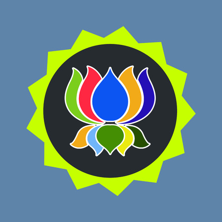 Colorful Ayyavazhi Symbolのイラスト素材