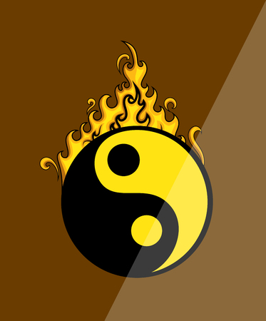 Hot Yin Yang Symbolのイラスト素材