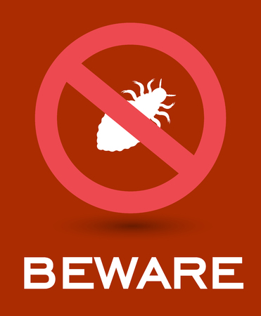 Beware of Lice Insects Symbolのイラスト素材