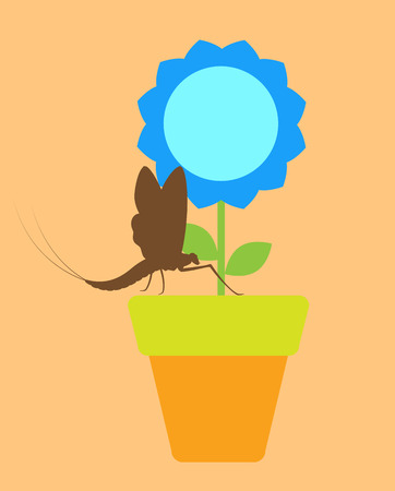 Insect on Flowerのイラスト素材