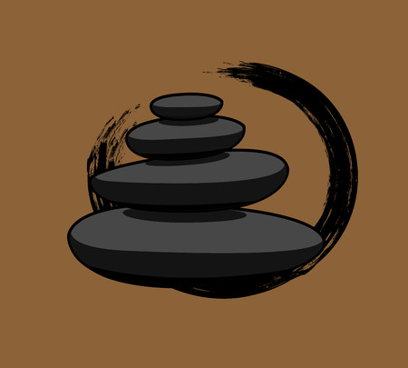 Black Spa Zen Stonesのイラスト素材