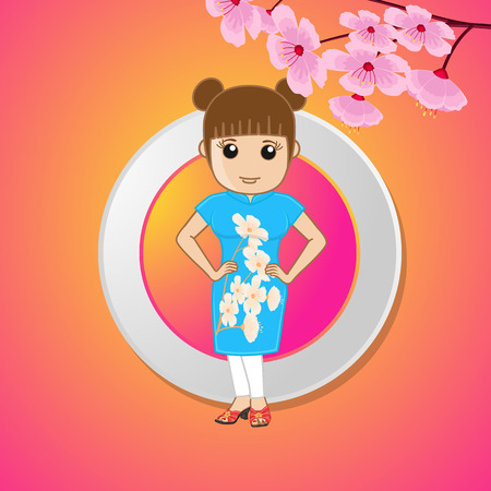 Beautiful Geisha Lifestyleのイラスト素材