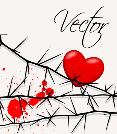 Painful Heart Vector Graphicのイラスト素材