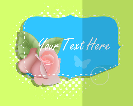 Valentine Rose Greeting Bannerのイラスト素材