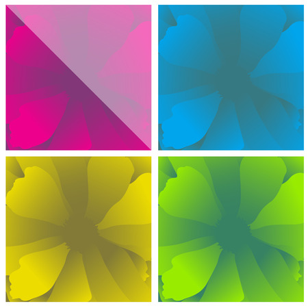 Abstract Colored Flower Backgroundのイラスト素材