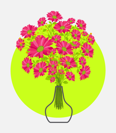 Fresh Flowers in Vaseのイラスト素材