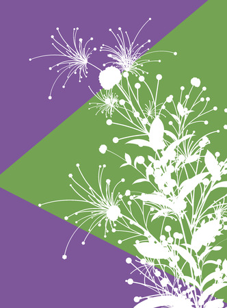 Floral Elements Silhouette Backgroundのイラスト素材