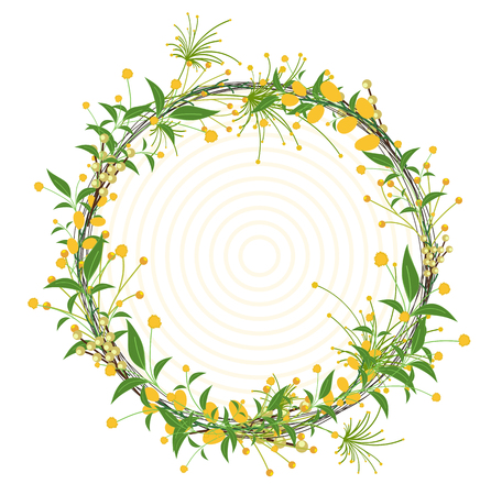 Leaves Frame Vectorのイラスト素材