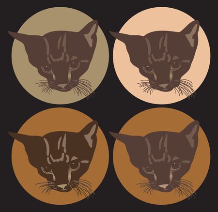 Cat Face Expression Vector Setのイラスト素材