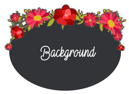 Flowers Bannerのイラスト素材