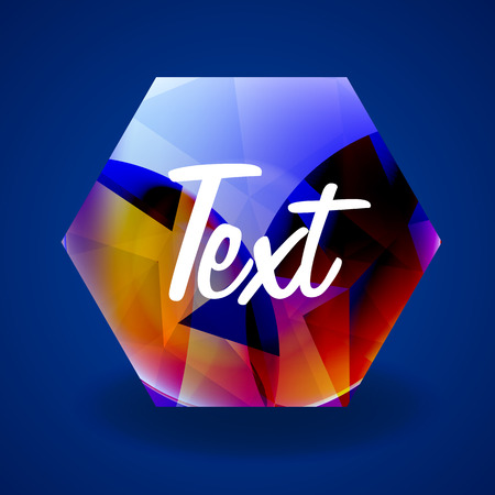 Colorful Abstract Hexagon Vector Bannerのイラスト素材