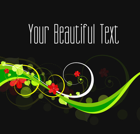 Decorative Swirl Floral Backgroundのイラスト素材