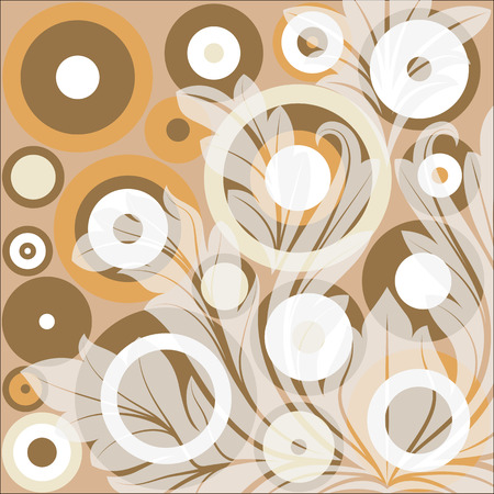 Retro Circles Flourish Backgroundのイラスト素材