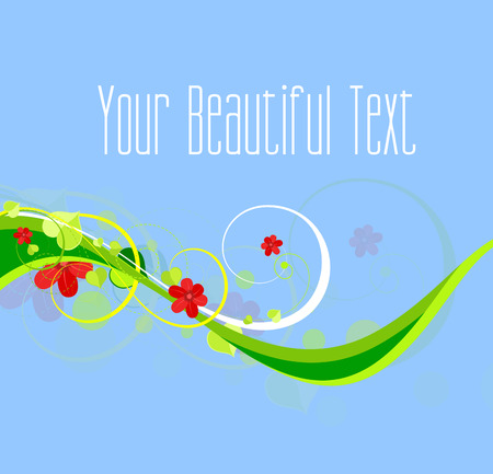 Romantic Flourish Wave Backgroundのイラスト素材