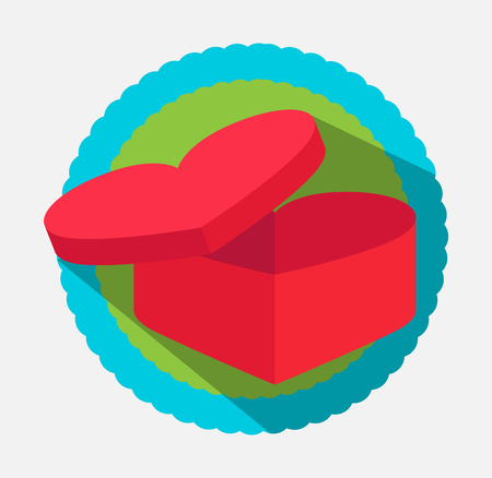 Valentine Heart Gift Boxのイラスト素材