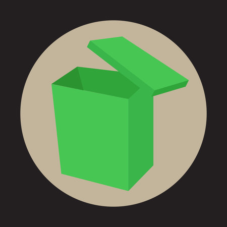 Green Open Gift Box