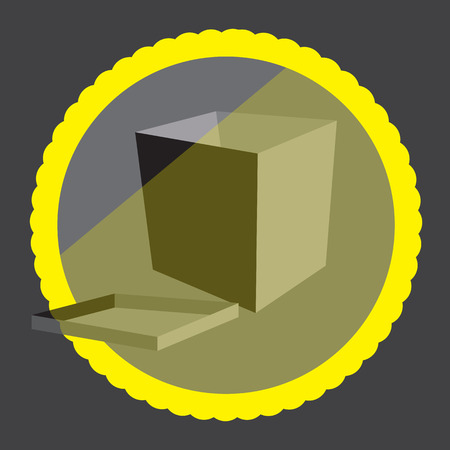 Vintage Open Boxのイラスト素材