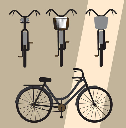 Classic Bicycles Designs Vectorのイラスト素材