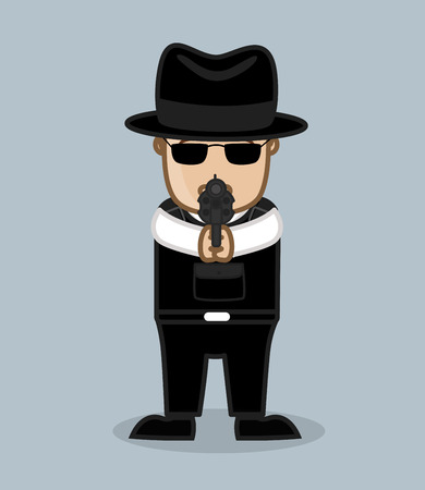 FBI Agent Targeting the Criminalのイラスト素材