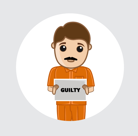 Criminal Mug Shot Vectorのイラスト素材