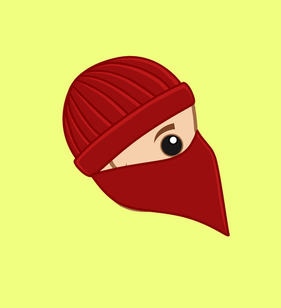 Balaclava Thief Faceのイラスト素材