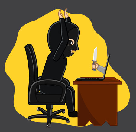 Hacker Caught White Hackingのイラスト素材