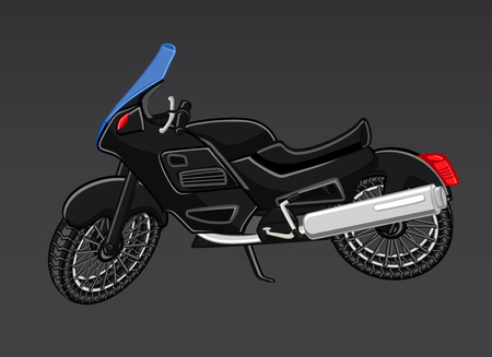 Black Sports Bike Vectorのイラスト素材