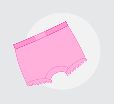 Kids Pink Underwear Vectorのイラスト素材