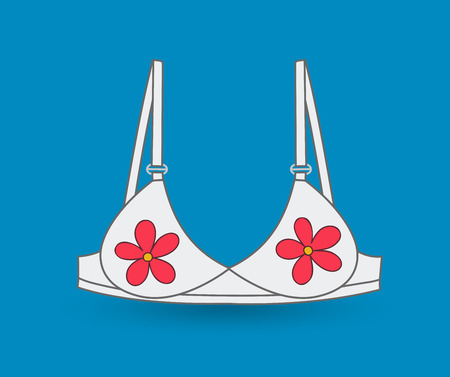 Floral Pattern Bra Vectorのイラスト素材