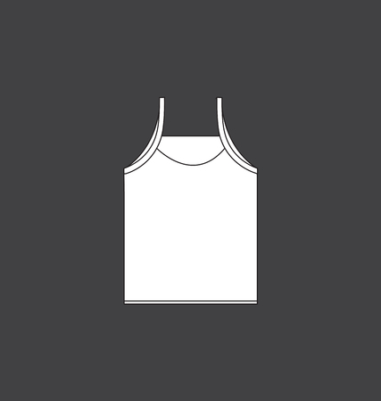 White Female Vest Vectorのイラスト素材