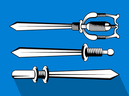Retro Swords Vector Collectionのイラスト素材