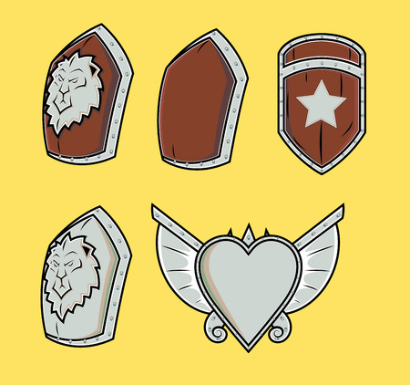 Antique Shields Vectorのイラスト素材