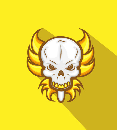 Horrible Tribal Skull Mask Vectorのイラスト素材