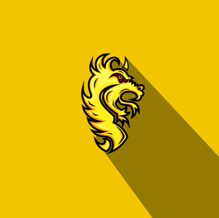 Tribal Lion Tattooのイラスト素材