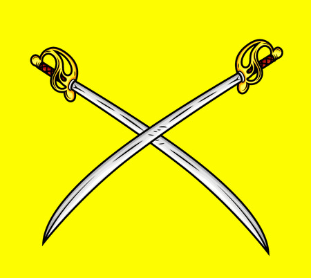 Cross Retro Swordsのイラスト素材