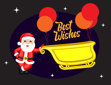Christmas Santa with Sleighのイラスト素材