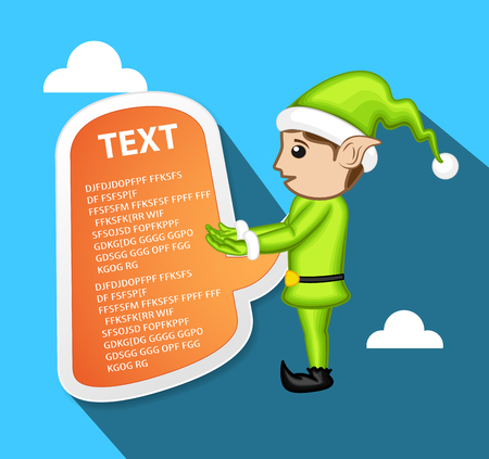 Elf Presenting Message Listのイラスト素材