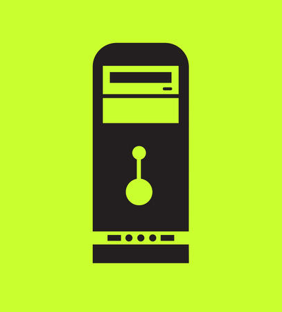 Computer Cabinet Vector Shapeのイラスト素材