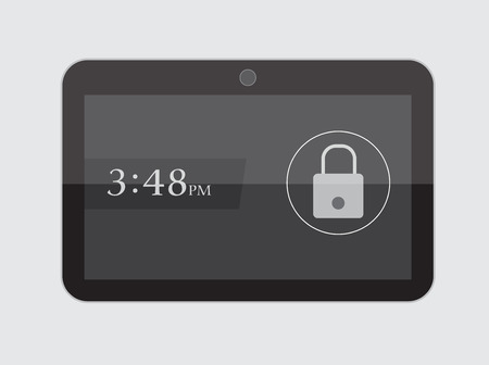 Lock Screen in Tabletのイラスト素材