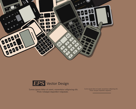 Phones Business Backgroundのイラスト素材