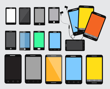 Modern Smartphone Vector Collectionのイラスト素材