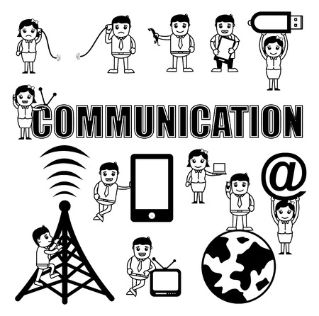 Communication Concepts Cartoon Vectorsのイラスト素材