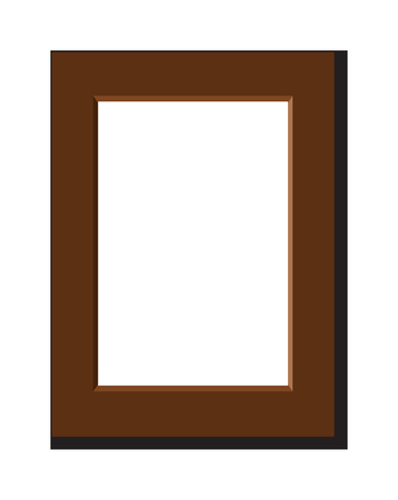 Antique photo frame isolated on white background. Vintage cartoon photo frame picture painting drawing template icon set retro design vector illustration. Stylish wall gallery backgroundのイラスト素材