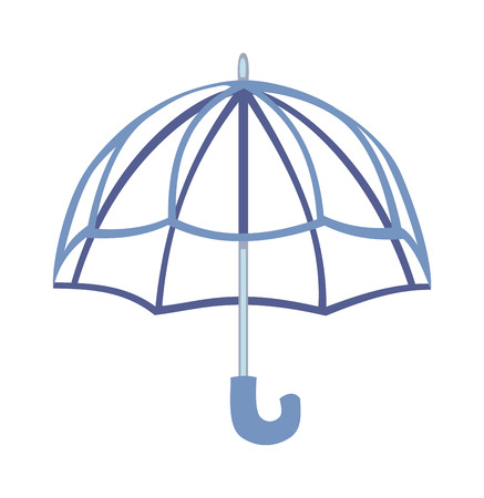Cartoon multi colored umbrella flat design style. Autumn accessory concept fashion umbrella. Colorful flat collection comfort umbrella outdoor element, climate protective sign.のイラスト素材