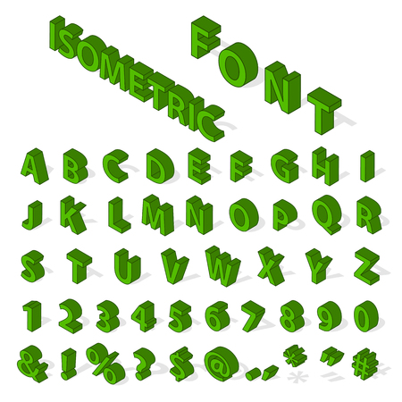 Isometric alphabet typography text and isometric alphabet perspective letter art. Isometric alphabet latin number retro 3d typeface. Isometric alphabet font 3D letters for web mobile device vector.のイラスト素材