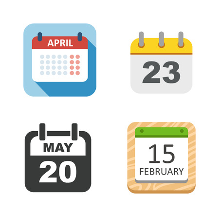 Calendar icon vector isolated, calendar icon graphic reminder element message symbol. Calendar icon message template shape office calendar icon appointment. Binder schedule calendar icon.のイラスト素材