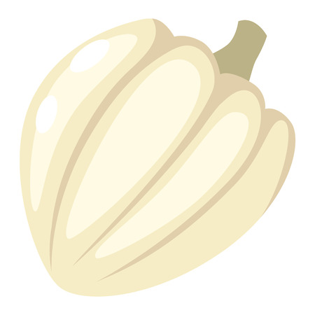 Autumn pumpkin element design, pumpkins oriental bittersweet vector illustration. Pumpkin icon vegetable. Harvest symbol season decoration.のイラスト素材