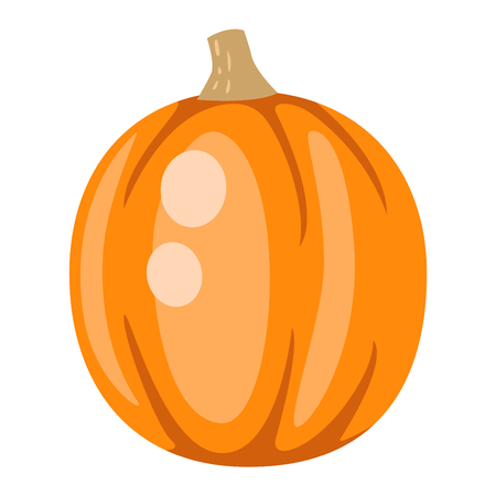Autumn pumpkin element design, pumpkins oriental bittersweet vector illustration. Pumpkin icon vegetable. Harvest symbol season decoration.のイラスト素材