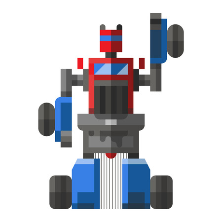 Cute robot vector character. Robot technology machine future science toy. Cyborg futuristic design robotic toy robot. Cute element icon character, cartoon robot.のイラスト素材